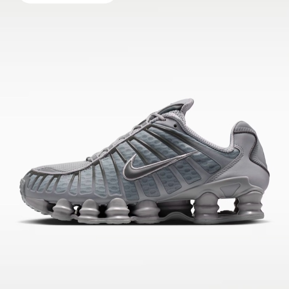 Nike Men’s Grey/Charcoal Shox Athletic Sneakers